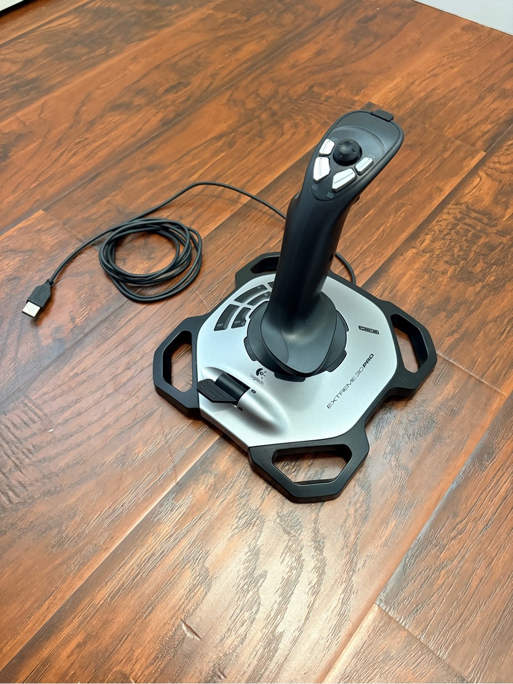 Logitech Black and Silver USB Flight Joystick Controller